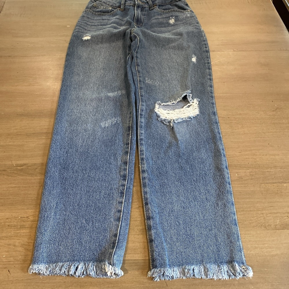 Sincerely Jules Womens Jeans Size 0 (26x27)  Distressed Fringe Hem